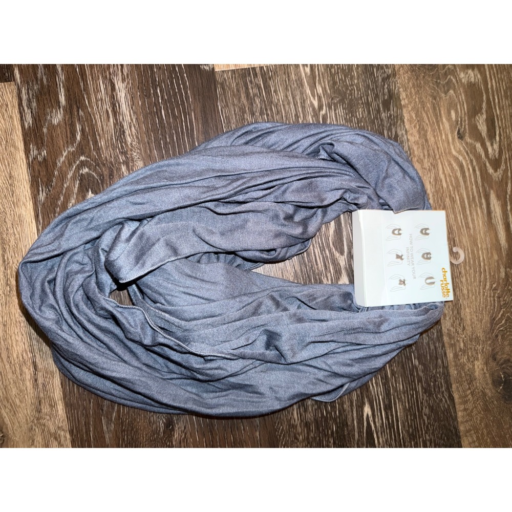 Charlotte Russe Blue Jersey Infinity Scarf NWT Heathered Lightweight Circle Loop